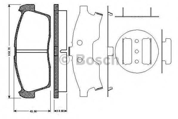 BOSCH 0986TB2930 Комплект тормозных колодок, дисковый тормоз