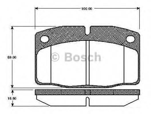 BOSCH 0986TB2003 Комплект тормозных колодок, дисковый тормоз