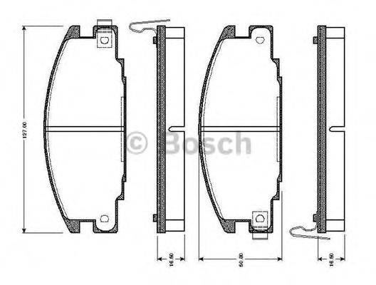 BOSCH 0986TB2011 Комплект тормозных колодок, дисковый тормоз