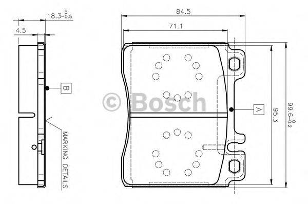 BOSCH 0986TB2023 Комплект тормозных колодок, дисковый тормоз