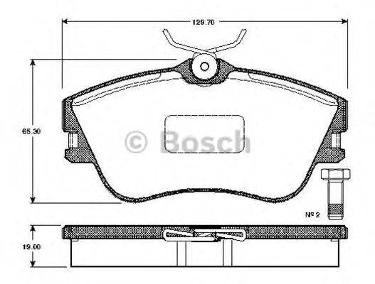 BOSCH 0986TB2027 Комплект тормозных колодок, дисковый тормоз