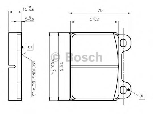 BOSCH 0986TB2050 Комплект тормозных колодок, дисковый тормоз