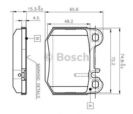 BOSCH 0986TB2053 Комплект тормозных колодок, дисковый тормоз