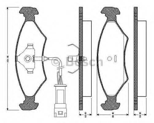 BOSCH 0986TB2068 Комплект тормозных колодок, дисковый тормоз