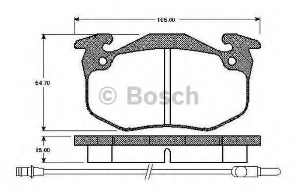 BOSCH 0986TB2077 Комплект тормозных колодок, дисковый тормоз