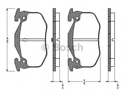 BOSCH 0986TB2078 Комплект тормозных колодок, дисковый тормоз