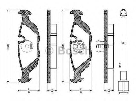 BOSCH 0986TB2082 Комплект тормозных колодок, дисковый тормоз