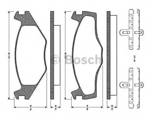 BOSCH 0986TB2089 Комплект тормозных колодок, дисковый тормоз