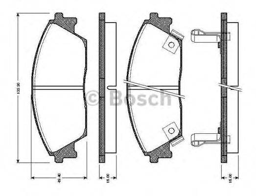 BOSCH 0986TB2118 Комплект тормозных колодок, дисковый тормоз