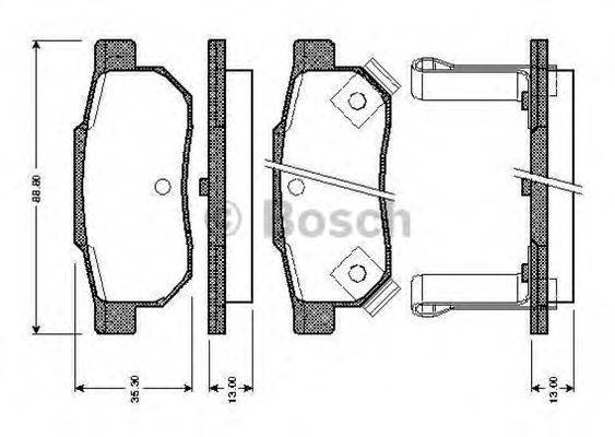 BOSCH 0986TB2120 Комплект тормозных колодок, дисковый тормоз