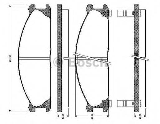 BOSCH 0986TB2123 Комплект тормозных колодок, дисковый тормоз