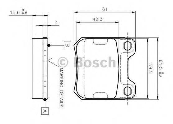 BOSCH 0986TB2125 Комплект тормозных колодок, дисковый тормоз