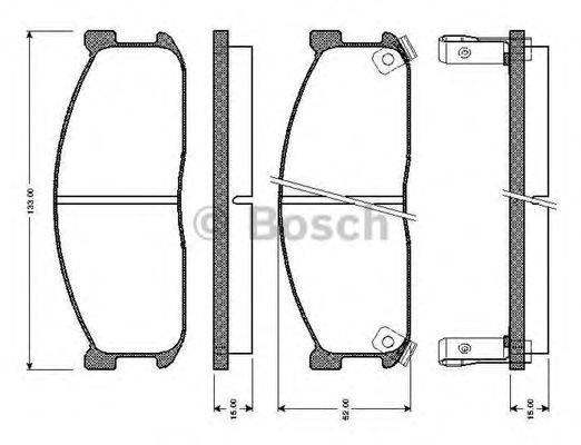 BOSCH 0986TB2127 Комплект тормозных колодок, дисковый тормоз