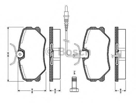 BOSCH 0986TB2135 Комплект тормозных колодок, дисковый тормоз