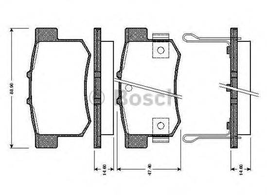 BOSCH 0986TB2179 Комплект тормозных колодок, дисковый тормоз