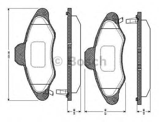 BOSCH 0986TB2185 Комплект тормозных колодок, дисковый тормоз