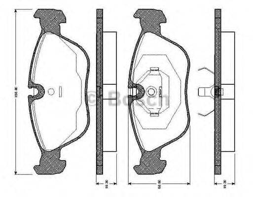 BOSCH 0986TB2248 Комплект тормозных колодок, дисковый тормоз