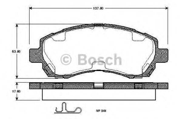 BOSCH 0986TB2320 Комплект тормозных колодок, дисковый тормоз