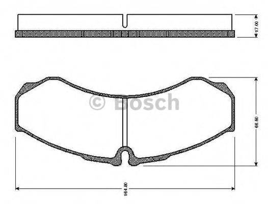 BOSCH 0986TB2325 Комплект тормозных колодок, дисковый тормоз