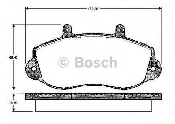 BOSCH 0986TB2333 Комплект тормозных колодок, дисковый тормоз