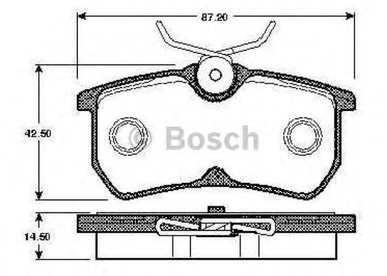 BOSCH 0986TB2339 Комплект тормозных колодок, дисковый тормоз