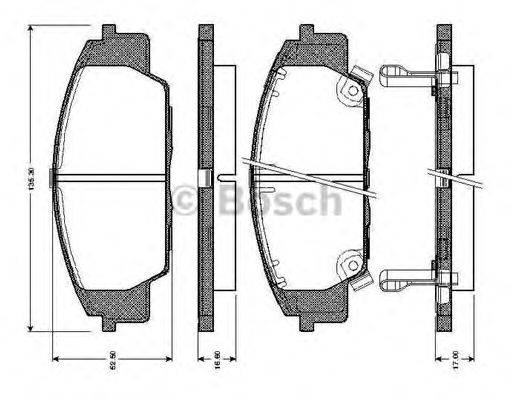 BOSCH 0986TB2364 Комплект тормозных колодок, дисковый тормоз