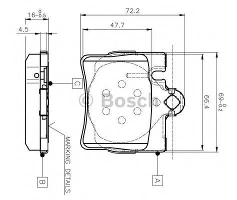 BOSCH 0986TB2378 Комплект тормозных колодок, дисковый тормоз