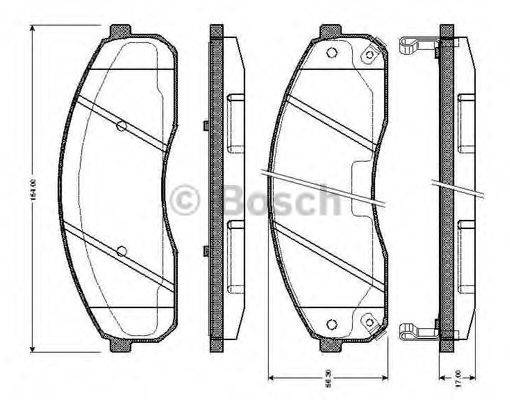 BOSCH 0986TB2394 Комплект тормозных колодок, дисковый тормоз