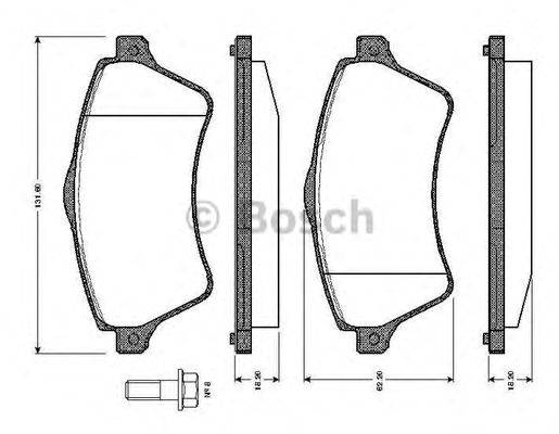 BOSCH 0986TB2396 Комплект тормозных колодок, дисковый тормоз