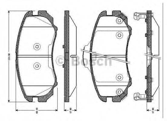 BOSCH 0986TB2429 Комплект тормозных колодок, дисковый тормоз