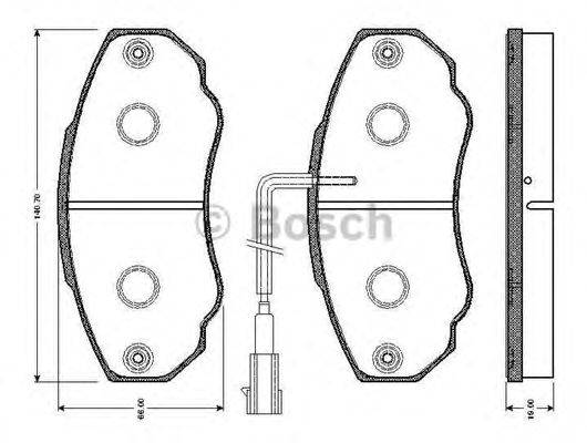 BOSCH 0986TB2432 Комплект тормозных колодок, дисковый тормоз