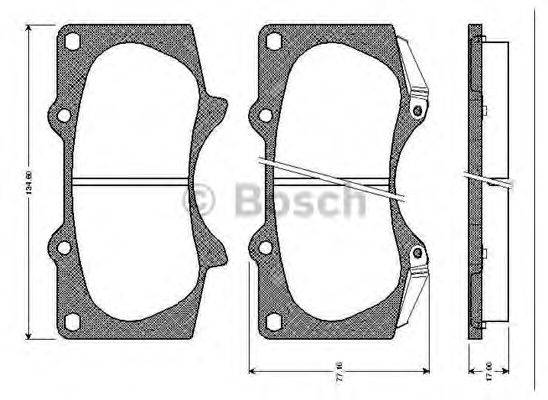 BOSCH 0986TB2449 Комплект тормозных колодок, дисковый тормоз