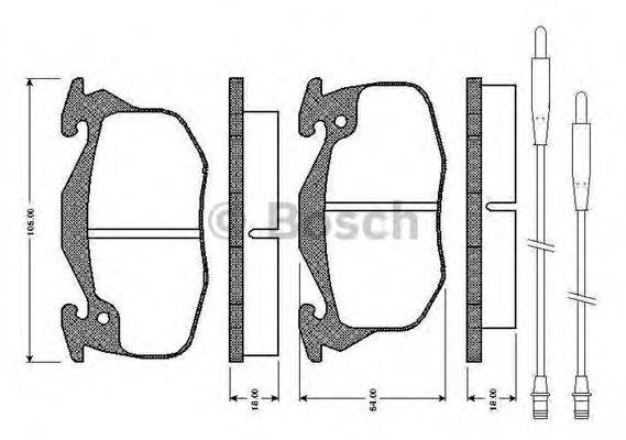 BOSCH 0986TB2550 Комплект тормозных колодок, дисковый тормоз