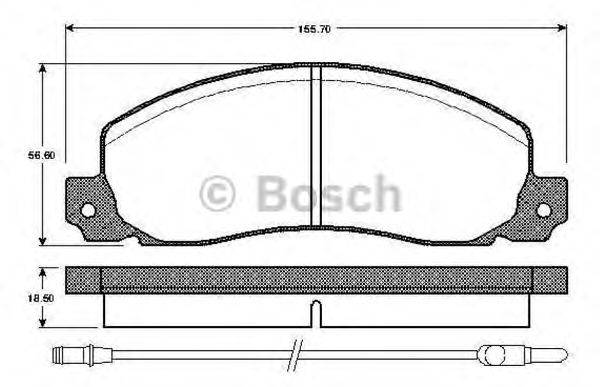 BOSCH 0986TB2554 Комплект тормозных колодок, дисковый тормоз