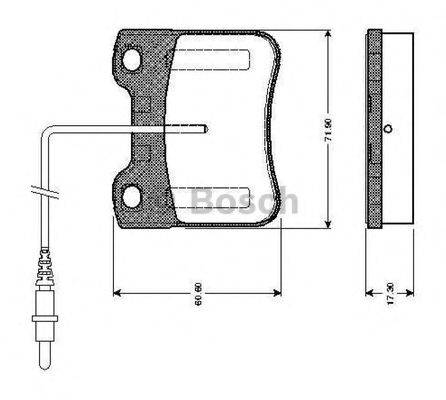 BOSCH 0986TB2582 Комплект тормозных колодок, дисковый тормоз