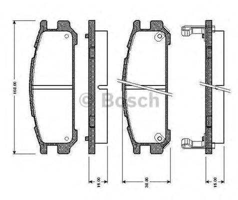 BOSCH 0986TB2645 Комплект тормозных колодок, дисковый тормоз