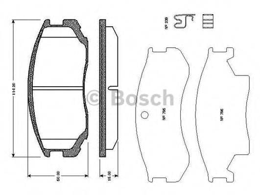 BOSCH 0986TB2651 Комплект тормозных колодок, дисковый тормоз