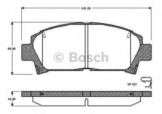 BOSCH 0986TB2690 Комплект тормозных колодок, дисковый тормоз