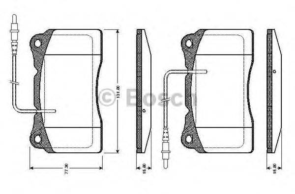 BOSCH 0986TB2771 Комплект тормозных колодок, дисковый тормоз