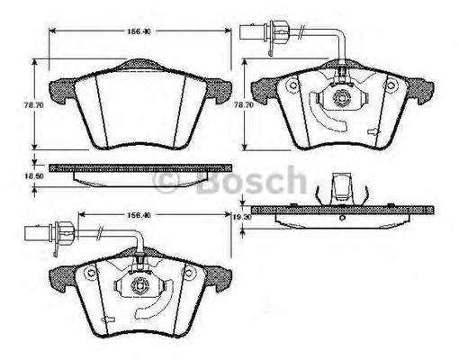 BOSCH 0986TB2795 Комплект тормозных колодок, дисковый тормоз