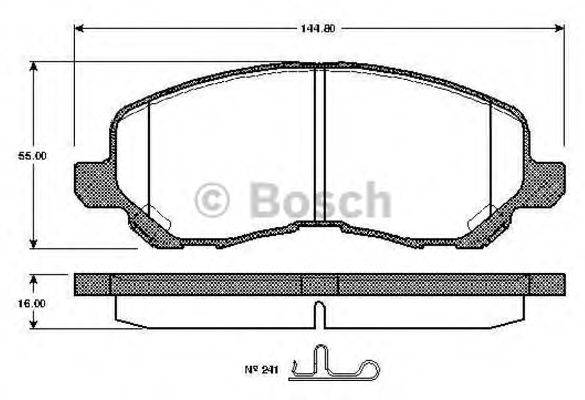 BOSCH 0986TB2825 Комплект тормозных колодок, дисковый тормоз