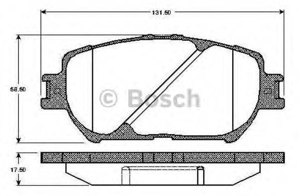 BOSCH 0986TB2843 Комплект тормозных колодок, дисковый тормоз