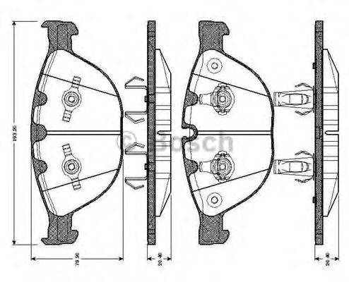 BOSCH 0986TB2847 Комплект тормозных колодок, дисковый тормоз