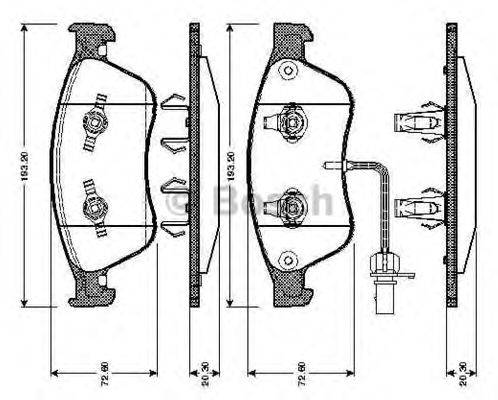 BOSCH 0986TB2868 Комплект тормозных колодок, дисковый тормоз