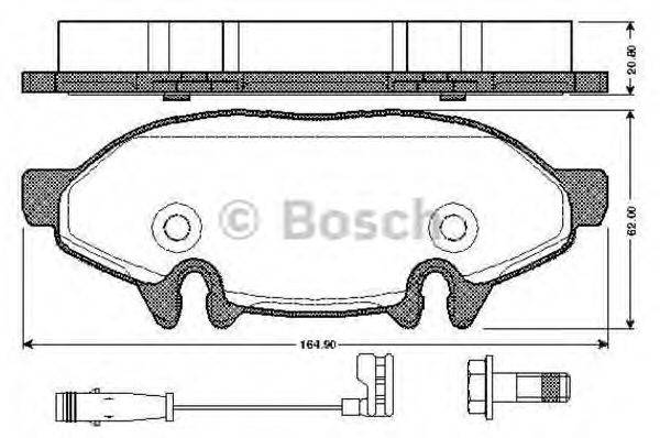 BOSCH 0986TB2882 Комплект тормозных колодок, дисковый тормоз