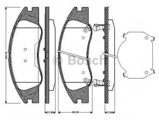 BOSCH 0986TB2892 Комплект тормозных колодок, дисковый тормоз