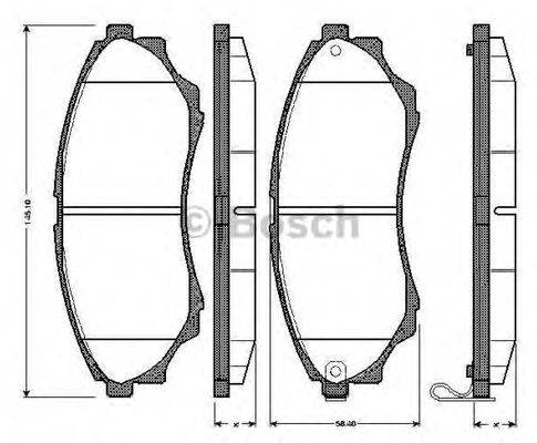 BOSCH 0986TB2925 Комплект тормозных колодок, дисковый тормоз