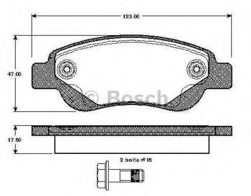 BOSCH 0986TB2927 Комплект тормозных колодок, дисковый тормоз