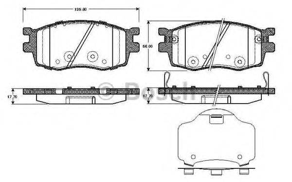 BOSCH 0986TB2935 Комплект тормозных колодок, дисковый тормоз