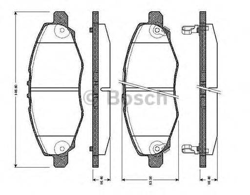 BOSCH 0986TB2943 Комплект тормозных колодок, дисковый тормоз